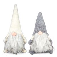 Xmas Danson Sitting Gnome w/Beard & Hat X80637