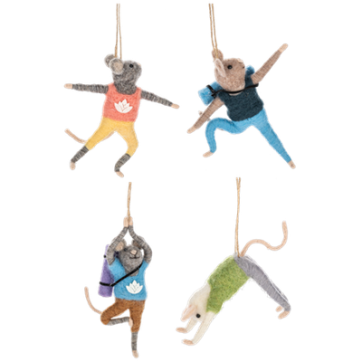 Xmas Ganz Ornament Mouse Yoga MX197963