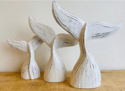 Decor Cantiq Wooden Whale Tail Lg