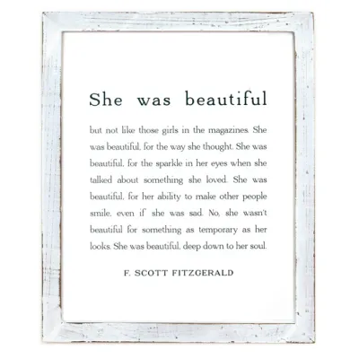 Signs Cedar Mountain Natural Framed Words She Was Beautiful