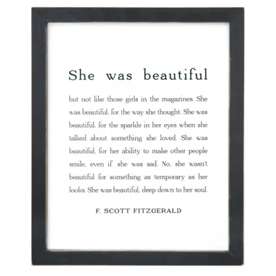 Signs Cedar Mountain Black Framed Words She Was Beautiful