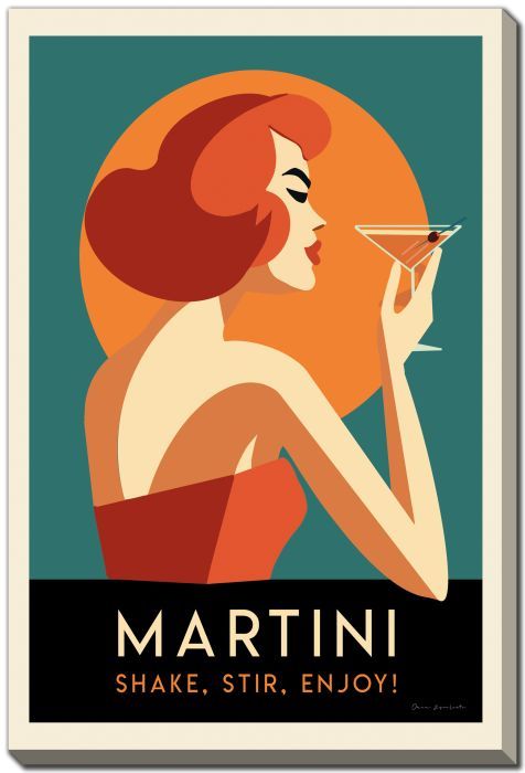 Streamline Art Retro City Cocktails I D4405 16x20 Streamline Art Retro City Cocktails I D4405 16x20