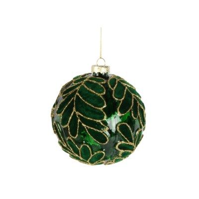 Xmas Harman Ornament Flocked Holly 6081204 Xmas Harman Ornament Flocked Holly 6081204