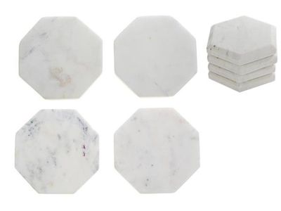 Coasters CasaDecor Octagon Marble Set 4 AP10010