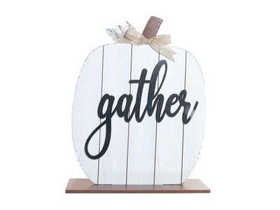 Sign CasaDecor White Pumpkin Gather SC1006