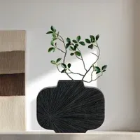 Vase T&T Radiance Wide Double Carved Resin 9.5 Vase T&T Radiance Wide Double Carved Resin 9.5" 904640B