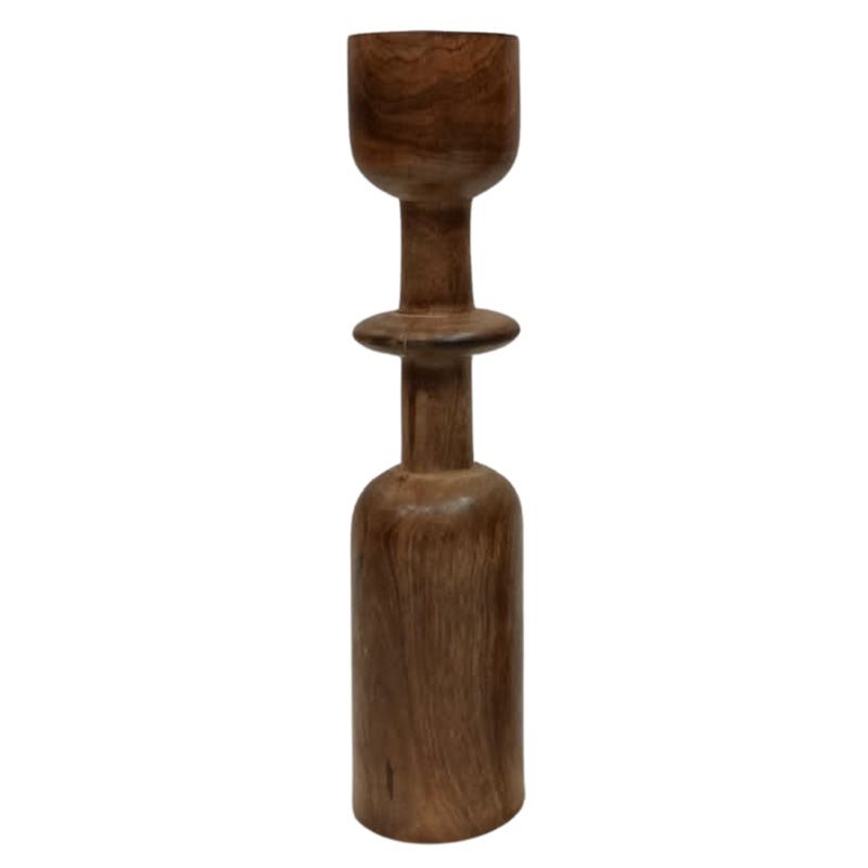 Candle Holder Koppers Mod Wood LG 53614