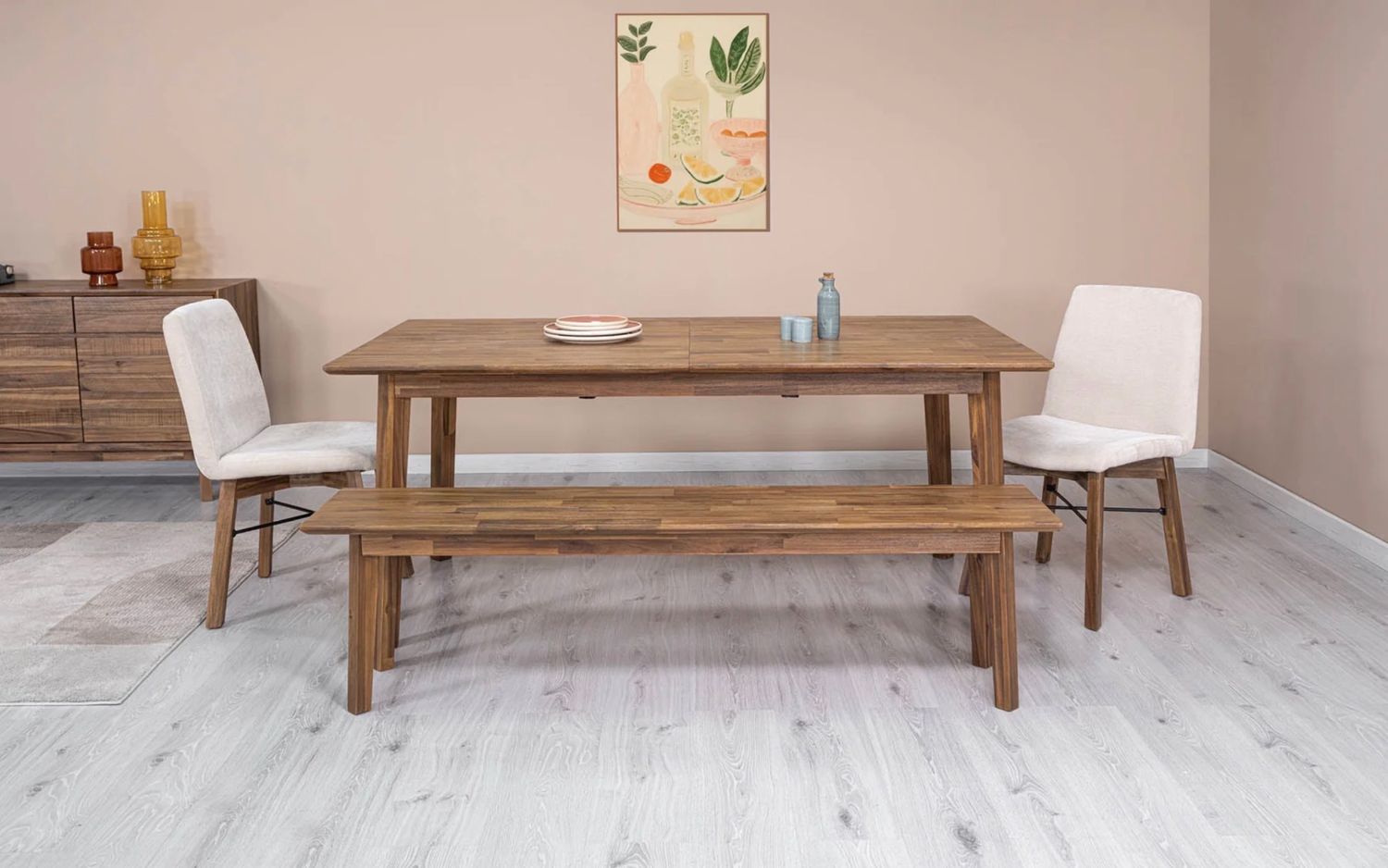 LH Gia Extension Dining Table Pecan GIA011-BRN 71/102”