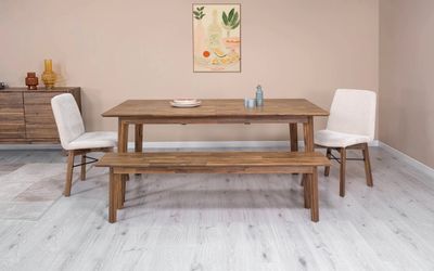 LH Gia Extension Dining Table Pecan GIA011-BRN 71/102” LH Gia Extension Dining Table Pecan GIA011-BRN 71/102”