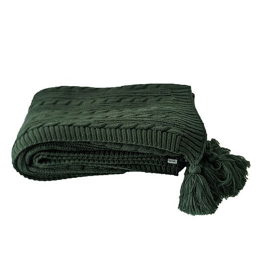 Throw Livia Comfort Throw Dark Green COM-01-5060 Throw Livia Comfort Throw Dark Green COM-01-5060