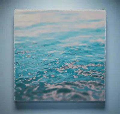 Cedar Mountain Art Block Sunset Water