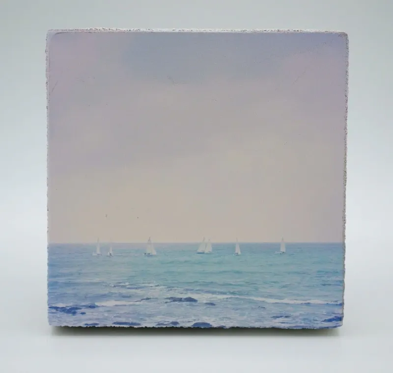 Cedar Mountain Art Block Sailboats at Sea