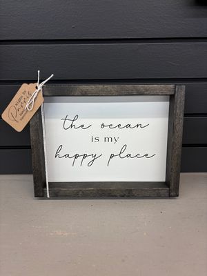 Signs by Parris Ocean Happy Place  9" x 12"