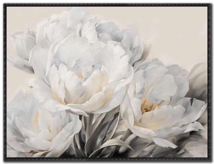 Streamline Art White Tulips WBG25578 36x48 Streamline Art White Tulips WBG25578 36x48