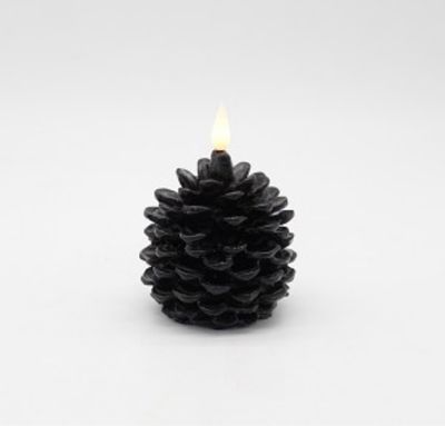 Candle V&L Black Cone Candle Lg LED A-A1096-BLK Candle V&L Black Cone Candle Lg LED A-A1096-BLK