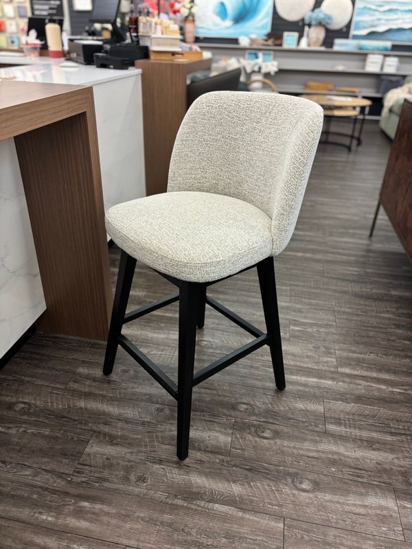 Stylus Swoosh Swivel Counter Stool Milan Linen