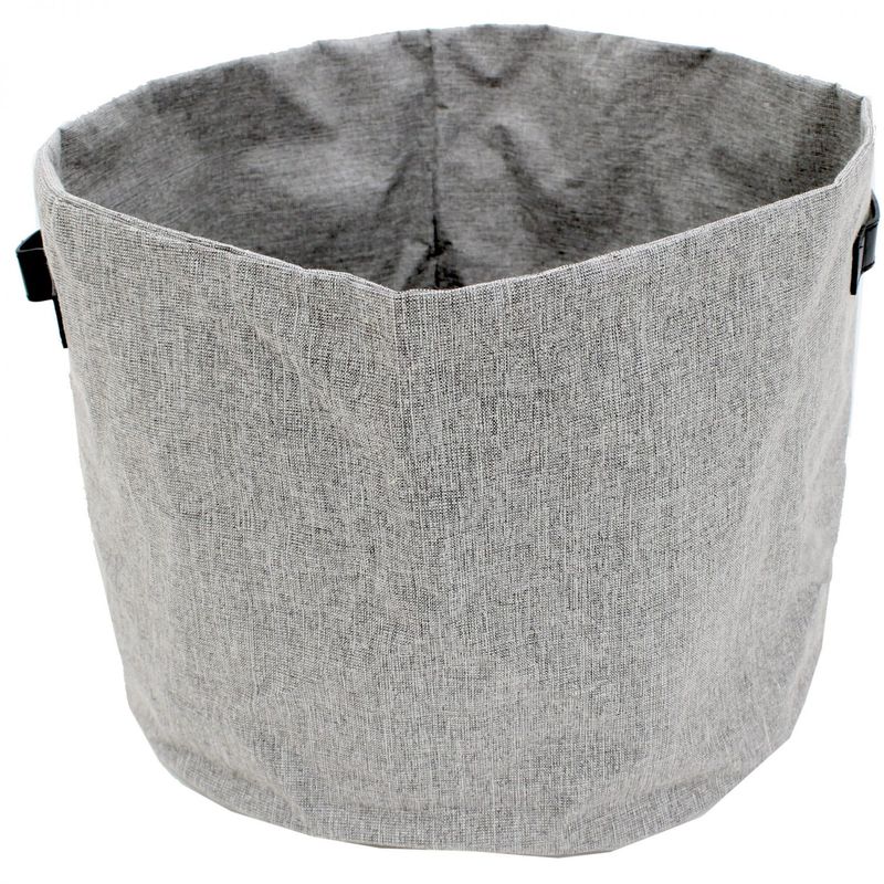 Basket Cathay Round  Grey W / Handle 15 x 11" 10-2448