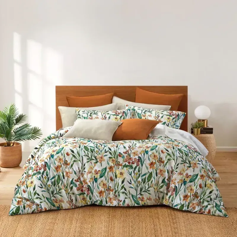 Duvet Cover Daniadown Floriade King w / Pillow Cases