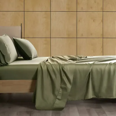 Sheets Daniadown Pima Cotton King Flat Moss