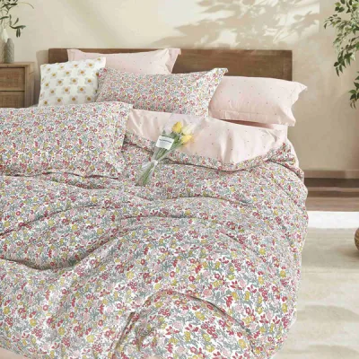 Duvet Cover Daniadown Peony Blossom Queen w / Pillow Cases