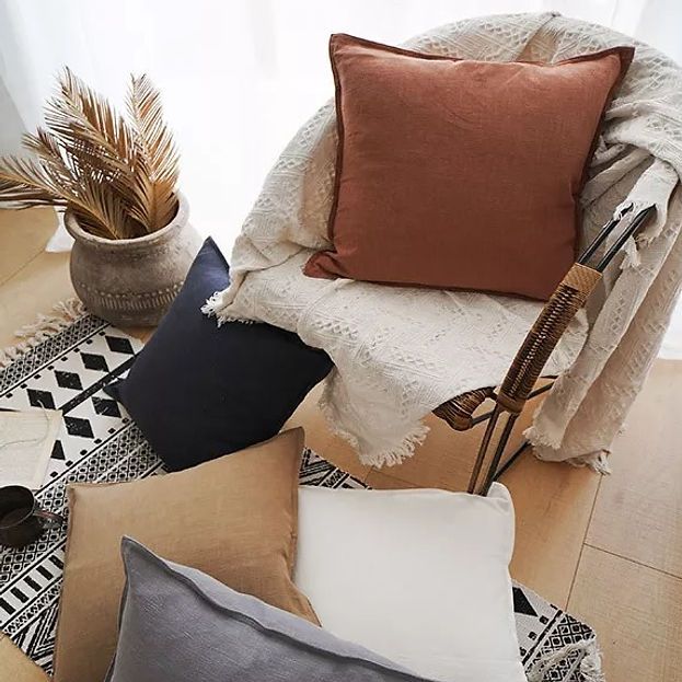 Cushions Livia Linen Rust 20x20 LIN-09-2020P Cushions Livia Linen Rust 20x20 LIN-09-2020P