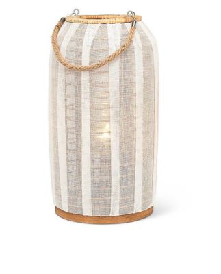 Lantern Abbott Ivory/Jute Tall 18”