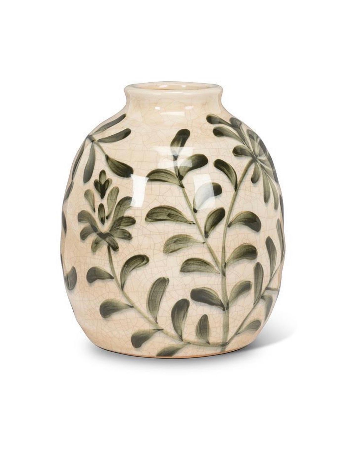 Vase Abbott Green Frond Round 7” Vase Abbott Green Frond Round 7”
