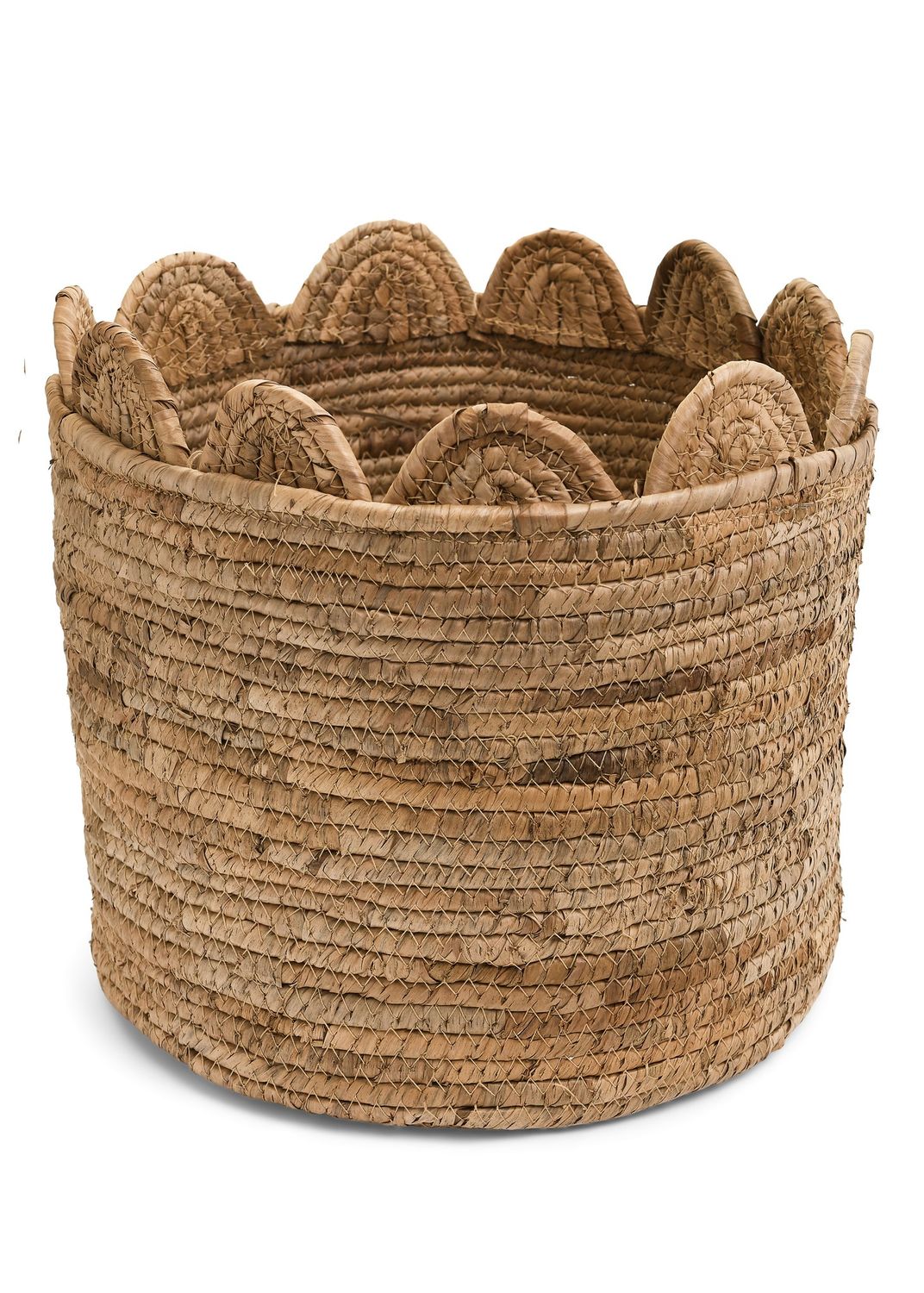Basket ADV Scallop Rim Natural Lg 8741034 Basket ADV Scallop Rim Natural Lg 8741034