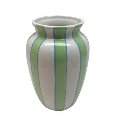 Vase Nostalgia Green Striped 922-002