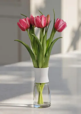 Flowers TriW Cotton Candy Late Tulip 16” 10200COTTON Flowers TriW Cotton Candy Late Tulip 16” 10200COTTON
