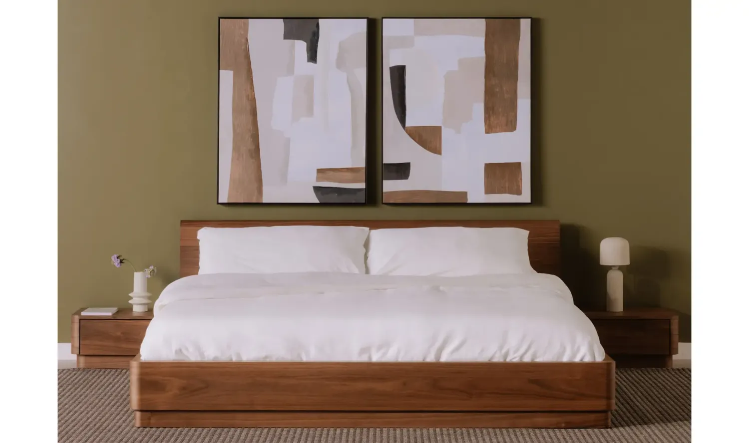 Moe's Round Off King Bed Walnut