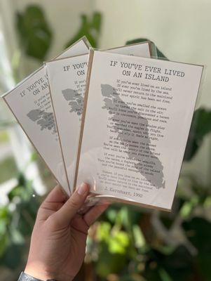 Sign By Parris Card Island Poem