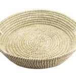 Basket CasaDecor White Grass Round 24" W/Handle BDC-1012