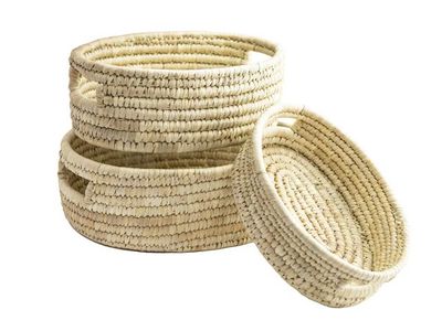 Basket CasaDecor Natural Grass Oval W/Handle Sm BDC-1011