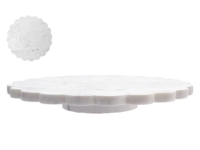 Casadecor Lazy Susan Marble Scallop 12” SSL-5020