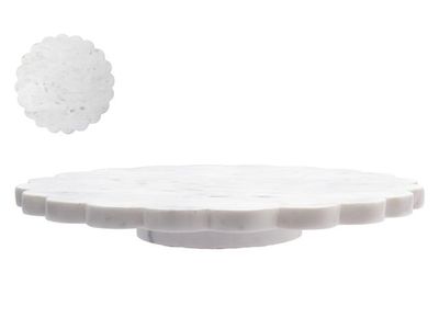 Casadecor Lazy Susan Marble Scallop 12” SSL-5020