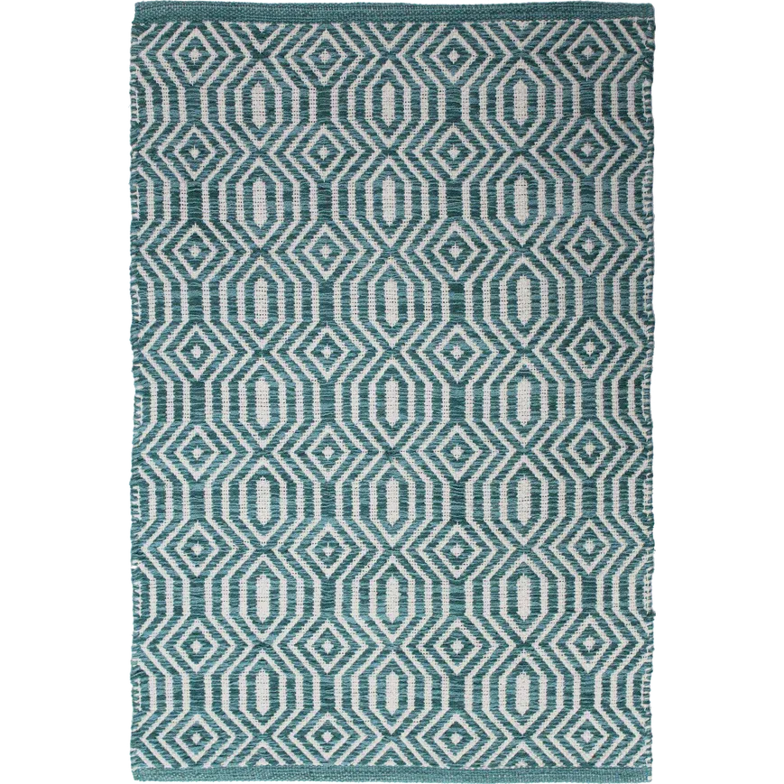 Rugs Avocado Dhurrie Cotton 3'3" x 4'7" Luxe Soft Teal