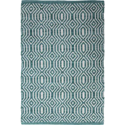 Rugs Avocado Dhurrie Cotton 3'3" x 4'7" Luxe Soft Teal