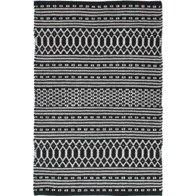 Rugs Avocado Dhurrie Cotton 3'3" x 4'7" Grand Black