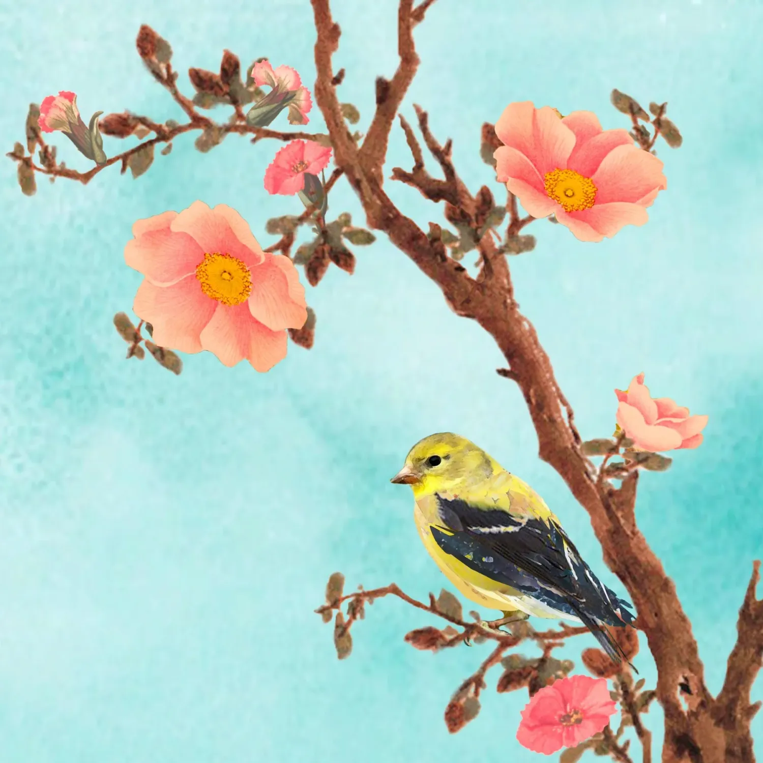 Cedar Mountain Art Block Yellow Bird