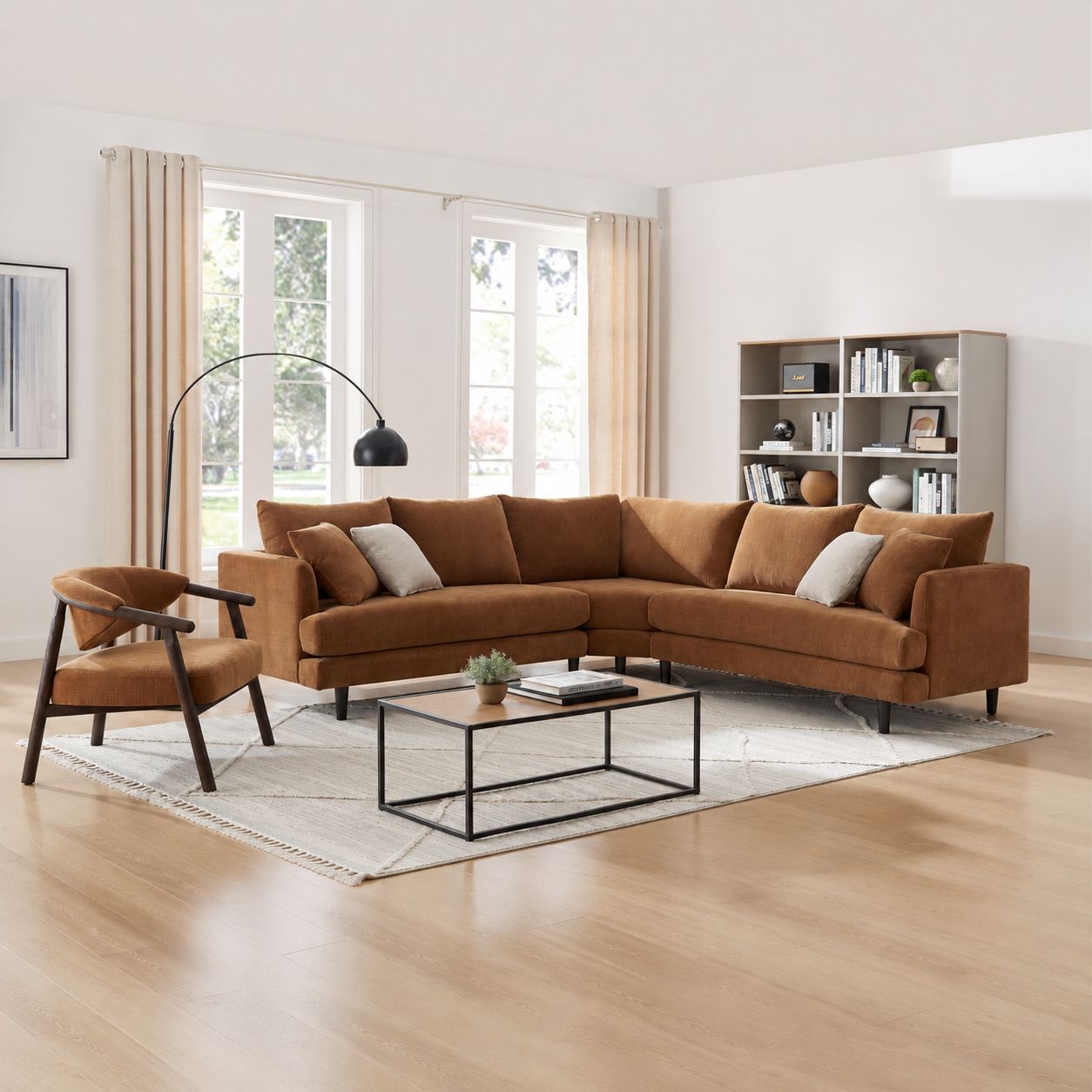 Stylus Tiernan 3 piece Sectional Calvin Spice