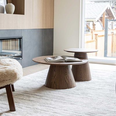 SIF Fete Coffee Table Set Smoked Chestnut FET-006