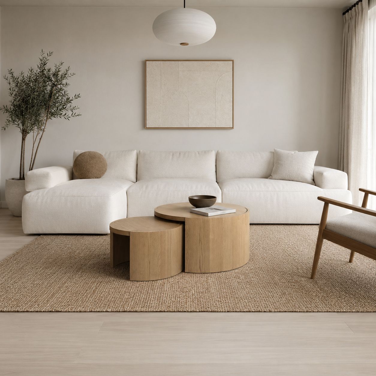 SIF Forma Coffee Table Nesting Rustic Oak FOR-020 SIF Forma Coffee Table Nesting Rustic Oak FOR-020
