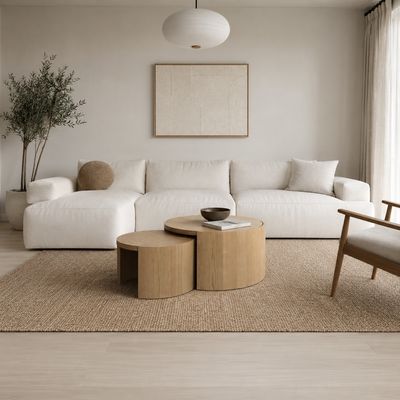 SIF Forma Coffee Table Nesting Rustic Oak FOR-020