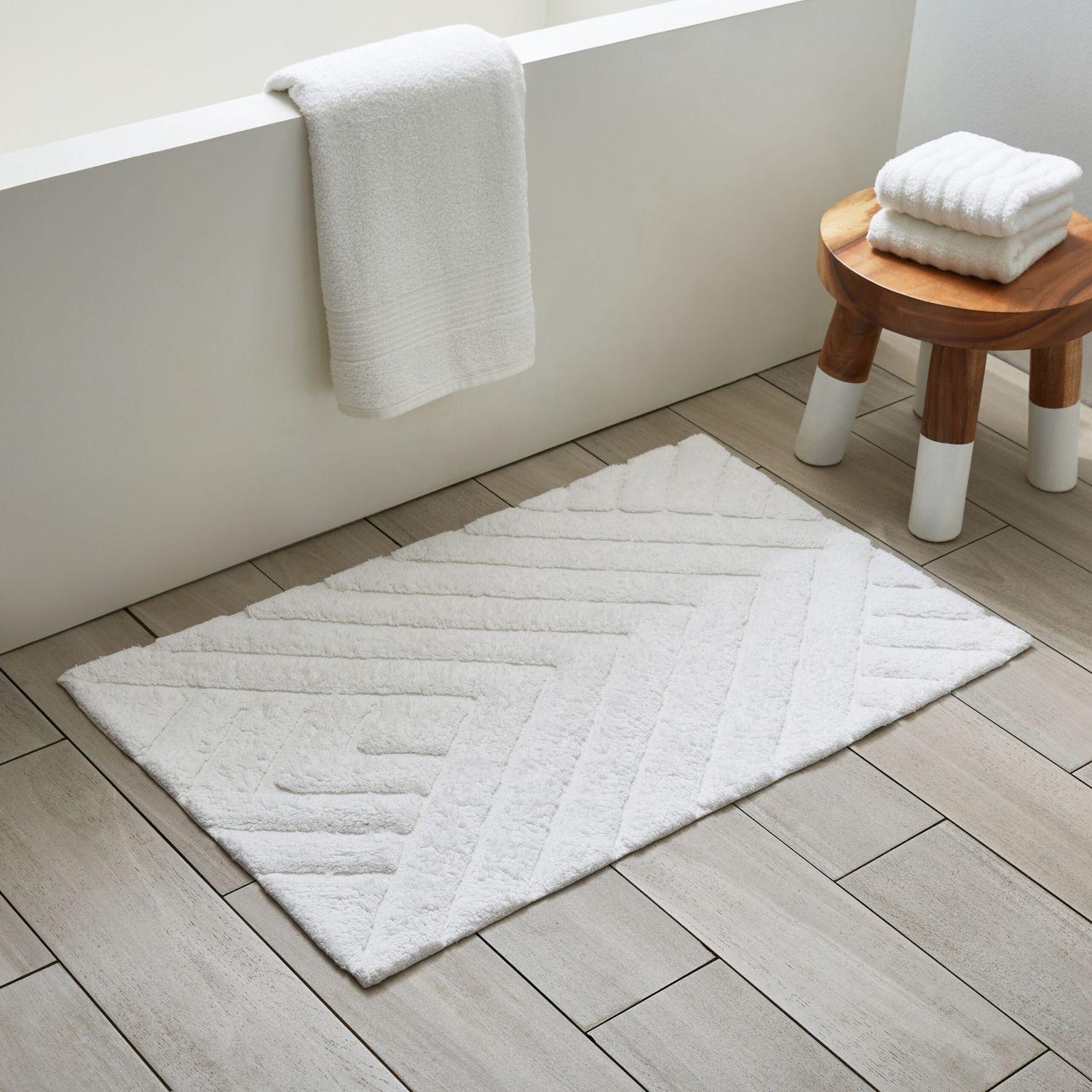 Bath Mat M@H Union White 20" x 30" 456116