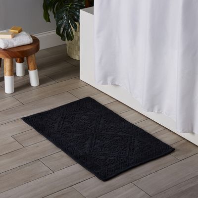 Bath Mat M@H Tavira Black 20" x 32" 456118-BLK