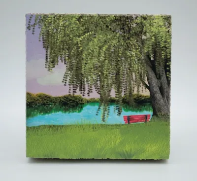 Cedar Mountain Art Block Park Bench