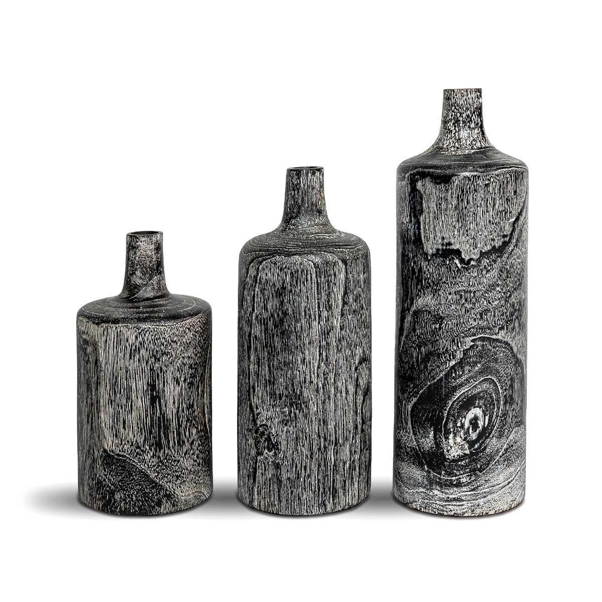 Vase SIF Harper Natural Black Teak Med**
