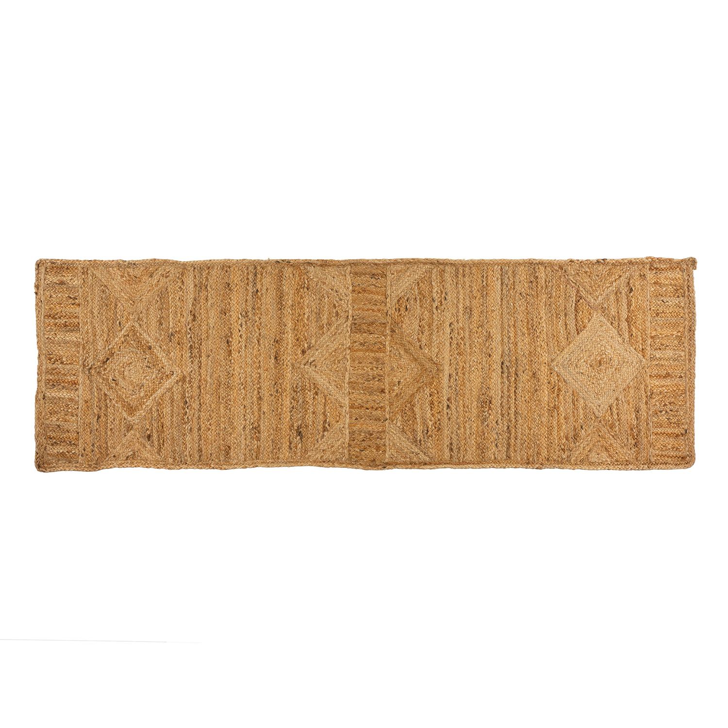 Rugs Indaba Jute Diamond Runner 2.5 x 8 1-4246