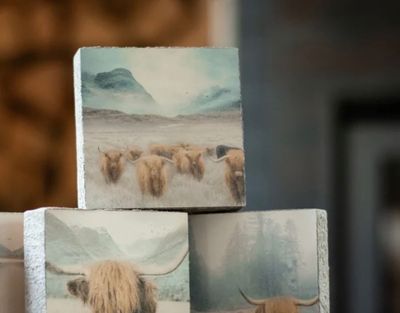 Cedar Mountain Art Block Highland Herd Cedar Mountain Art Block Highland Herd